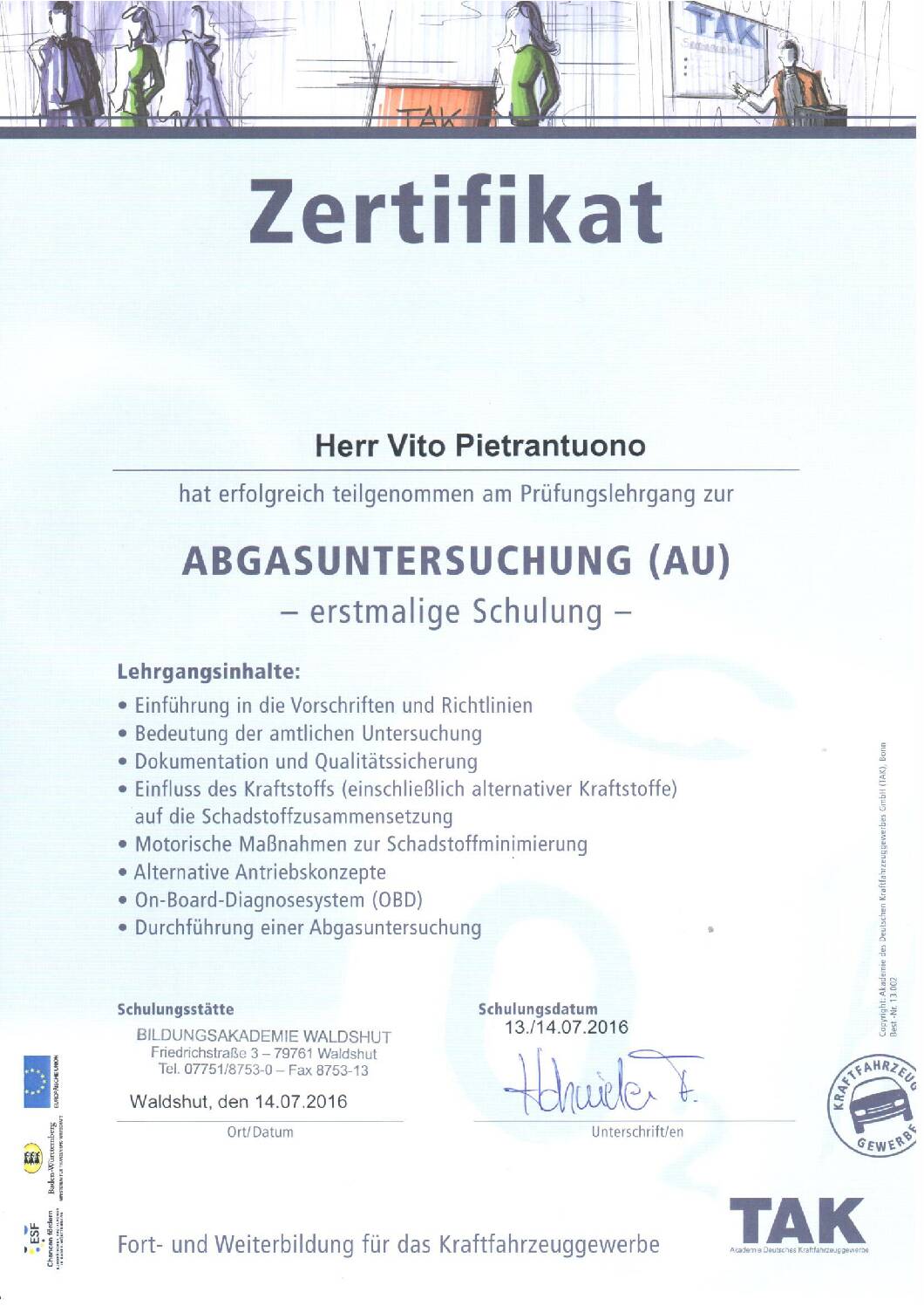 Vorschau: AU Otto Diesel 14.7.16