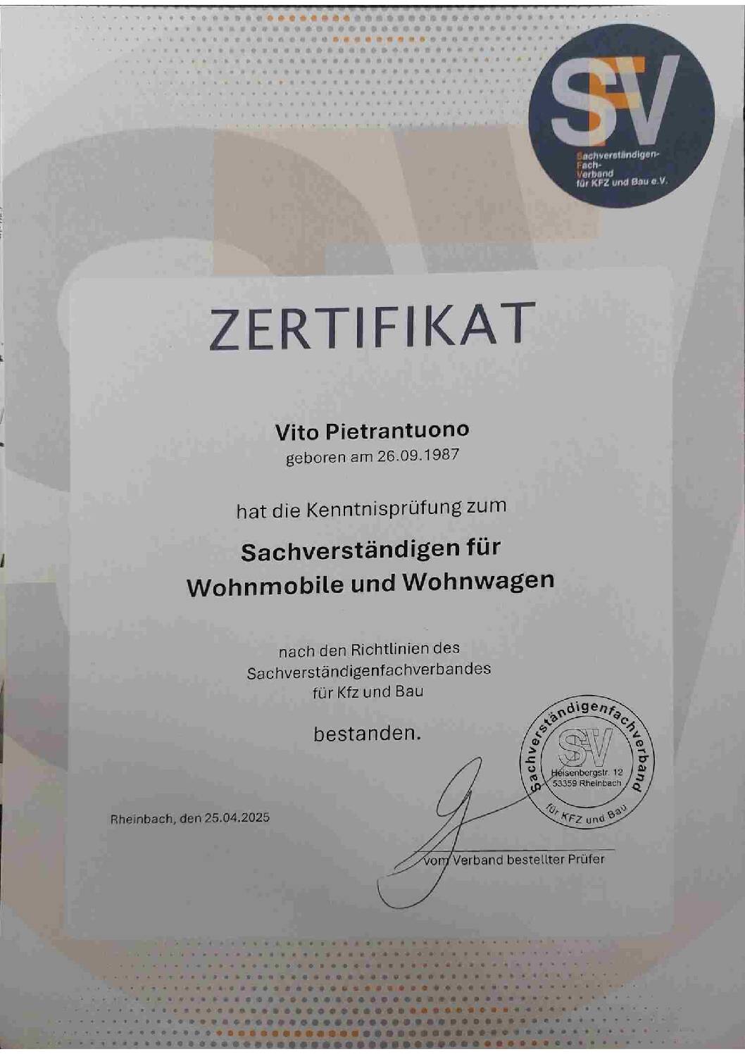 Vorschau: Pruefung Wohnmobilgutachter